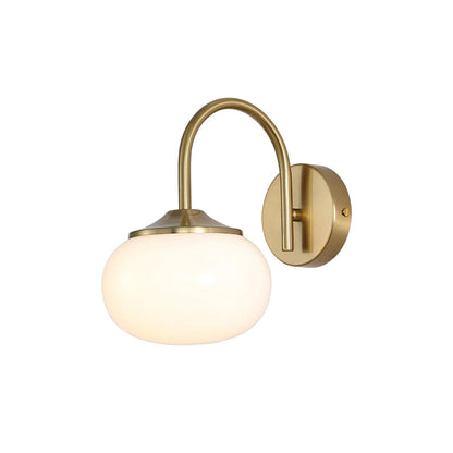 Marshmallow Wall Lamp | Copper & Pink Glass | 14cm Diameter