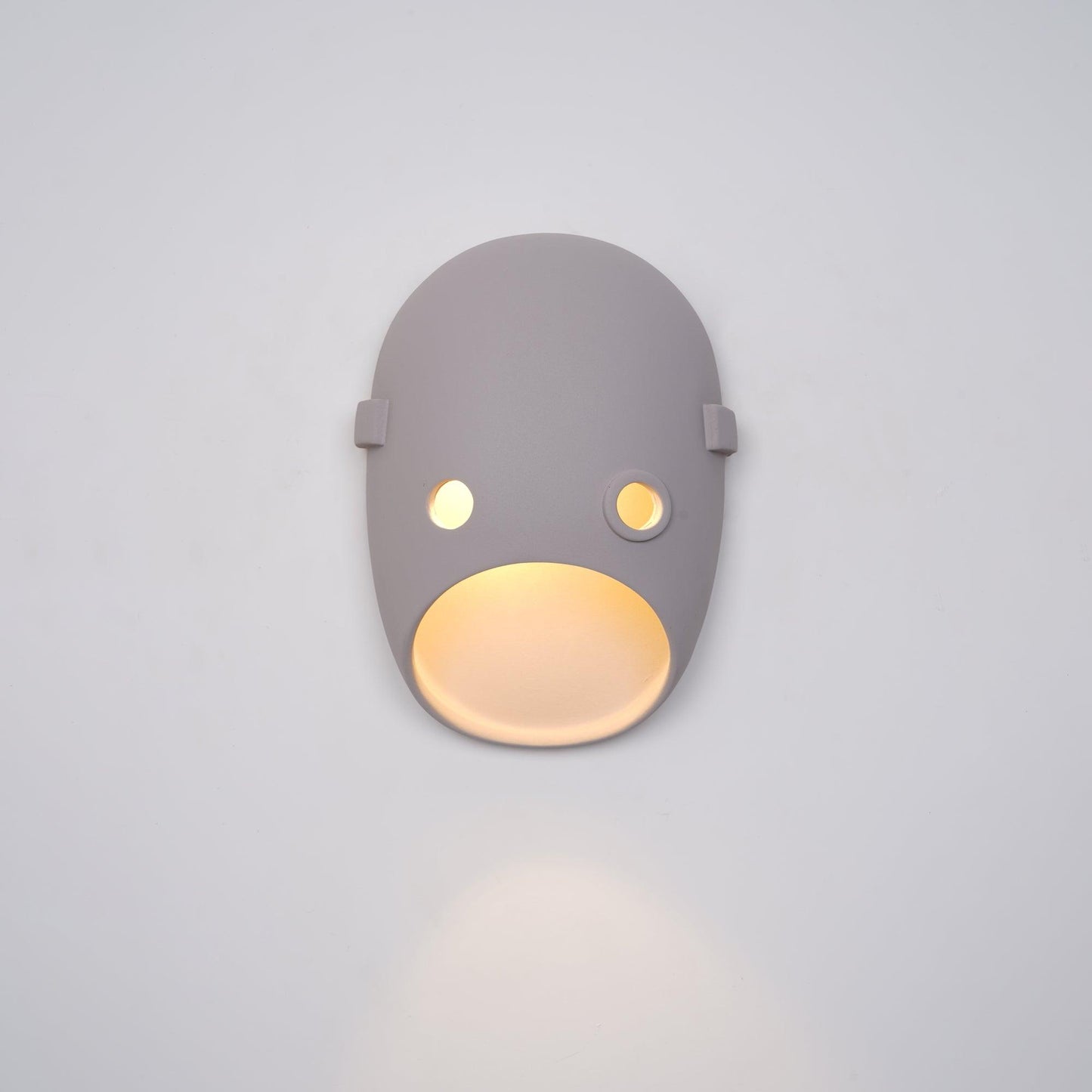 Mask Wall Light | Resin, Aluminum, Iron | Grey