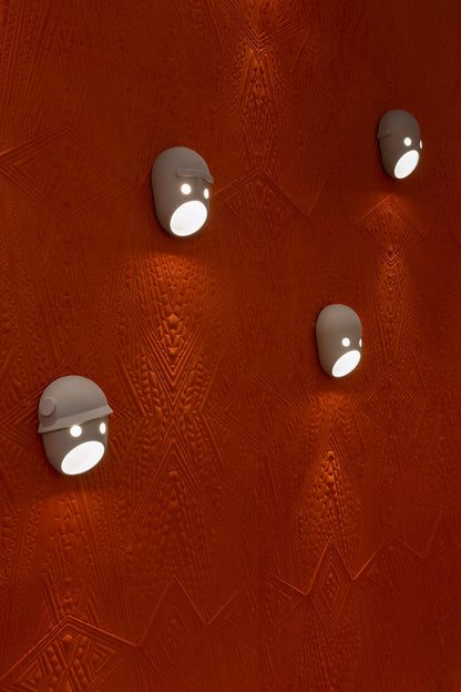 Mask Wall Light | Resin, Aluminum, Iron | Grey