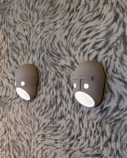 Mask Wall Light | Resin, Aluminum, Iron | Grey