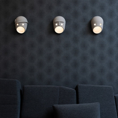 Mask Wall Light | Resin, Aluminum, Iron | Grey