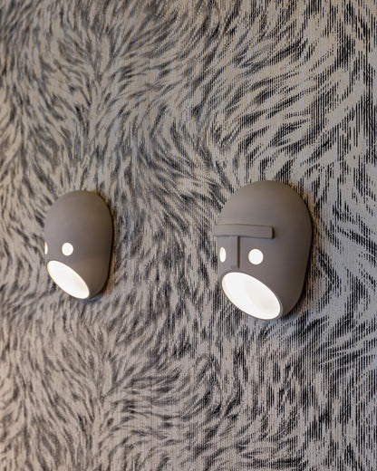 Mask Wall Light | Resin, Aluminum, Iron | Grey