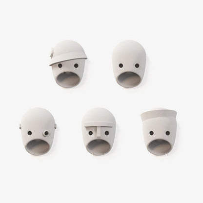 Mask Wall Light | Resin, Aluminum, Iron | Grey