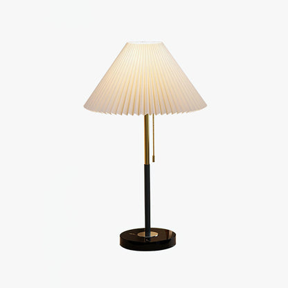 Matin Table Lamp | Marble Base & Fabric Shade | Beige & Green