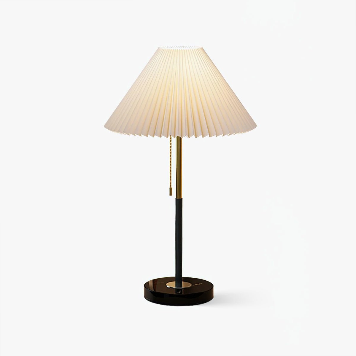 Matin Table Lamp | Marble Base & Fabric Shade | Beige & Green