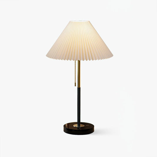 Matin Table Lamp | Marble Base & Fabric Shade | Beige & Green