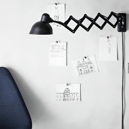 Maxon Wall Lamp | Adjustable Scissor Arm | Black or White