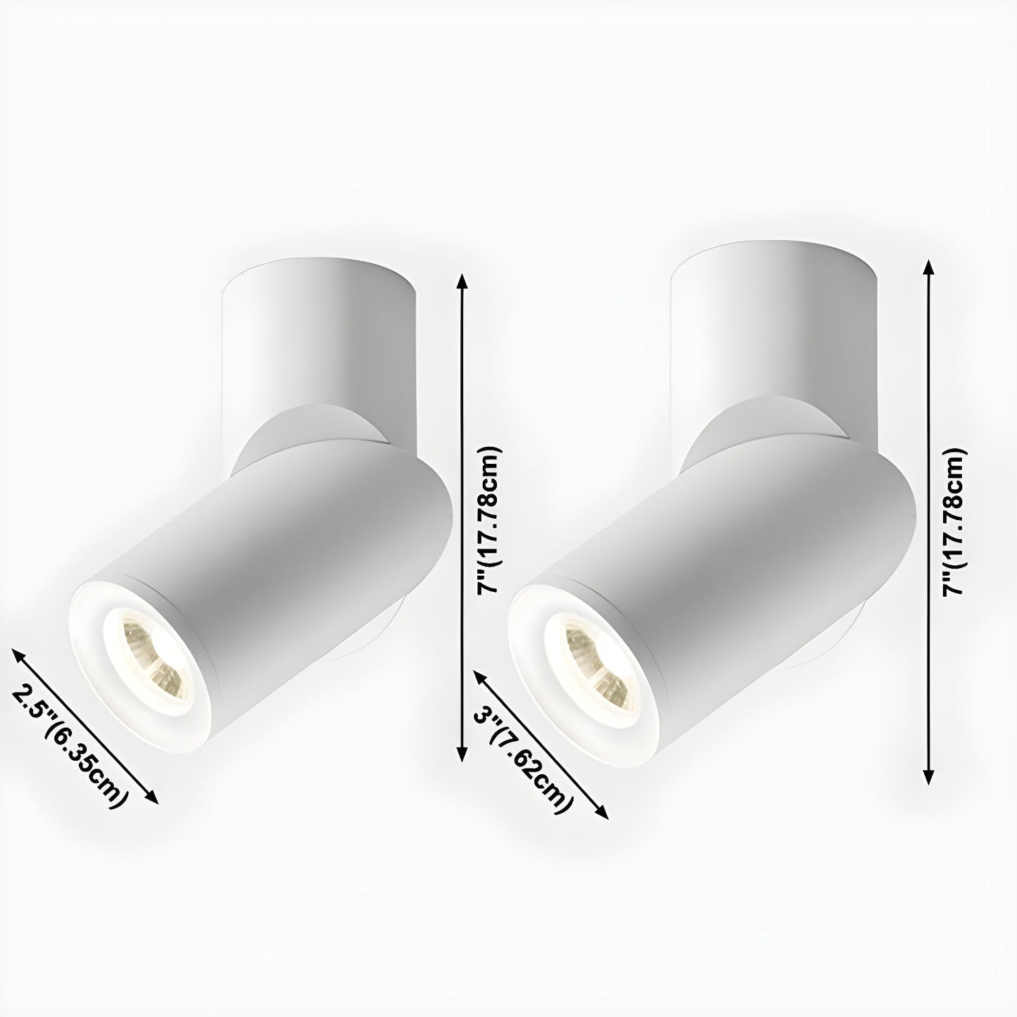 Maxwell Pivot Downlight | Metal, Aluminum, Acrylic | Black, White