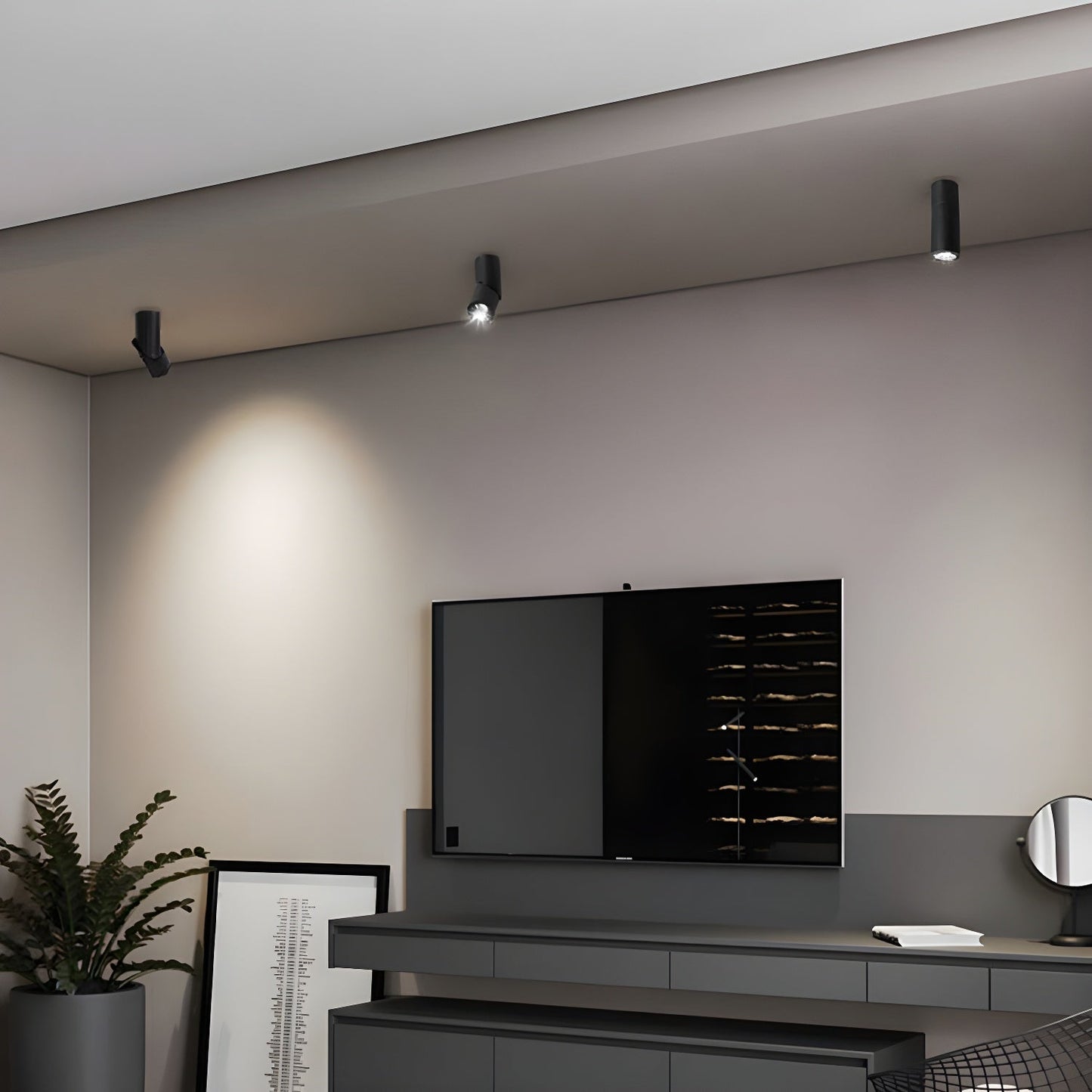 Maxwell Pivot Downlight | Metal, Aluminum, Acrylic | Black, White