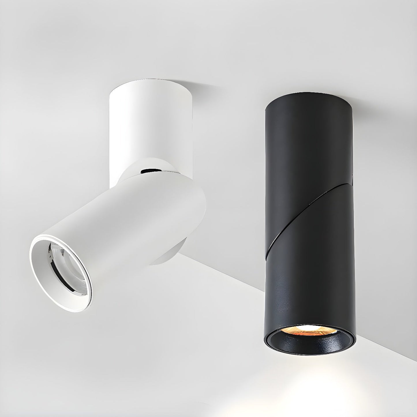 Maxwell Pivot Downlight | Metal, Aluminum, Acrylic | Black, White