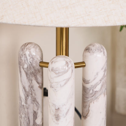 Lloyd Table Lamp | Marble & Metal | White