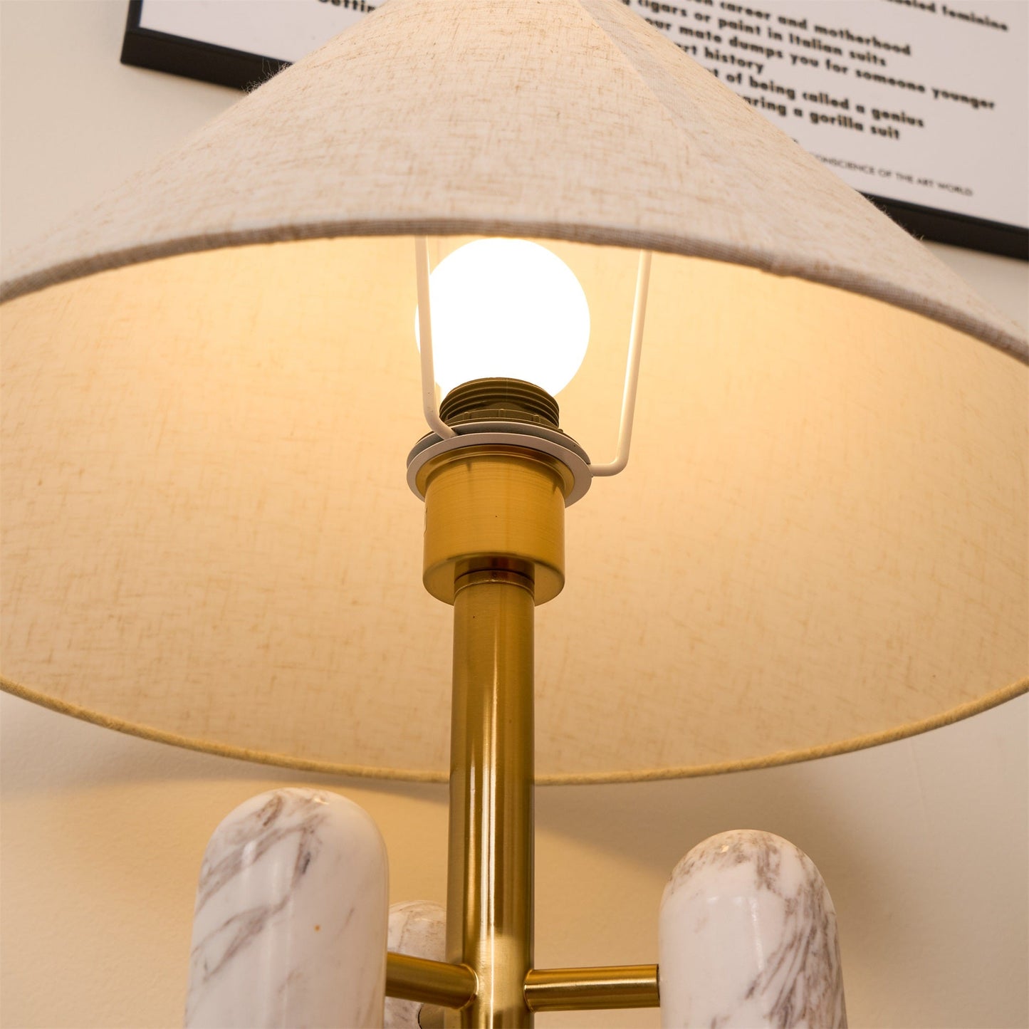 Lloyd Table Lamp | Marble & Metal | White
