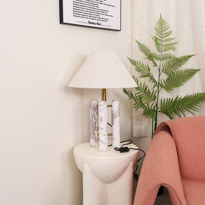 Lloyd Table Lamp | Marble & Metal | White