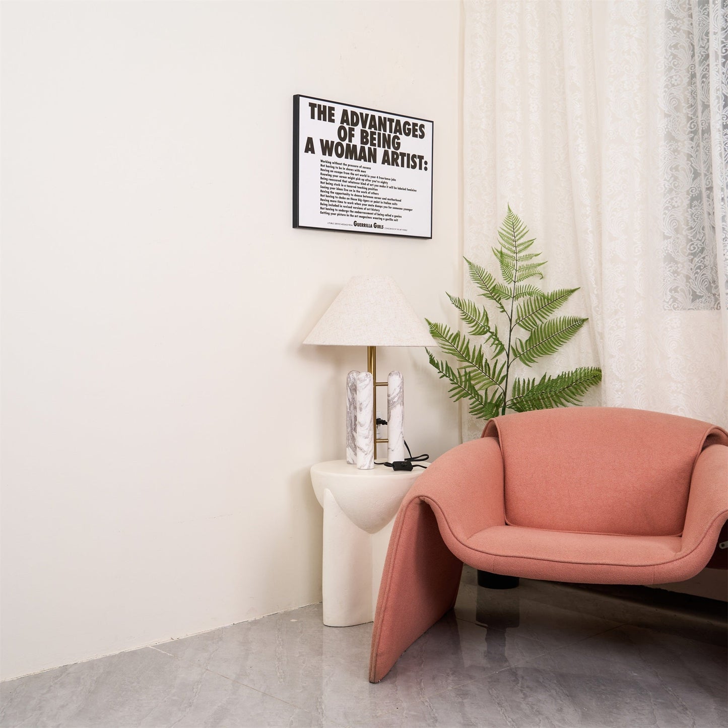 Lloyd Table Lamp | Marble & Metal | White