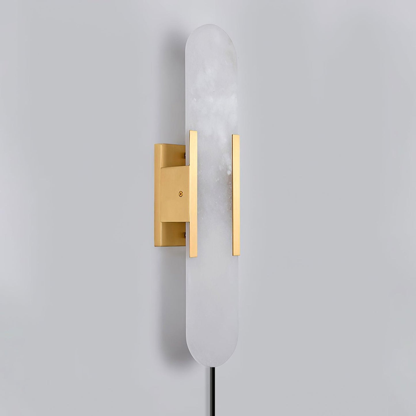 Melange Elongated Sconce | Alabaster & Brass | Wall Lamp