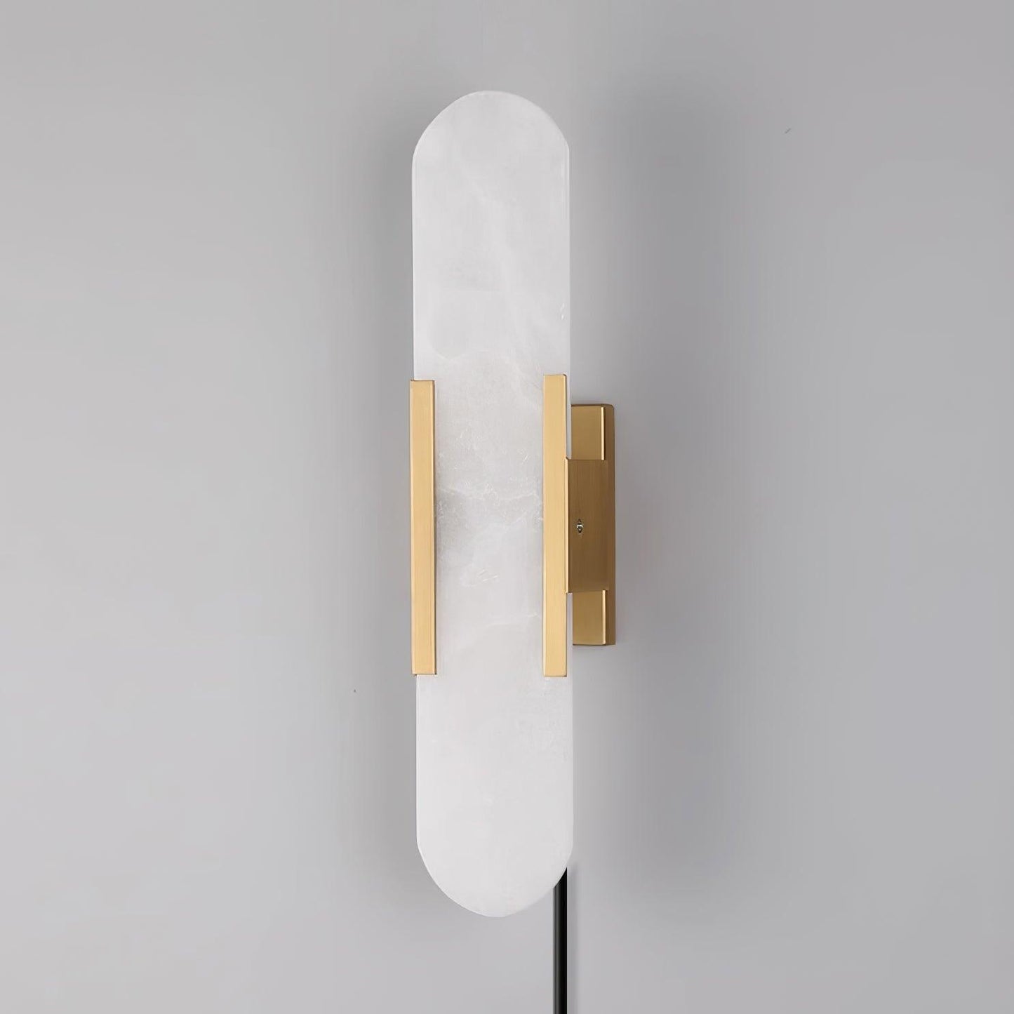 Melange Elongated Sconce | Alabaster & Brass | Wall Lamp