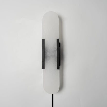 Melange Elongated Sconce | Alabaster & Brass | Wall Lamp