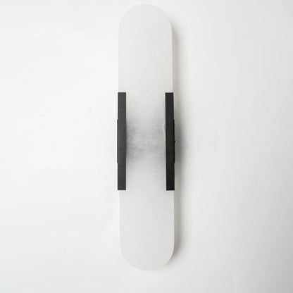 Alabaster Wall Lamp Set | Hand-Crafted Brass Accents | 2 Lights