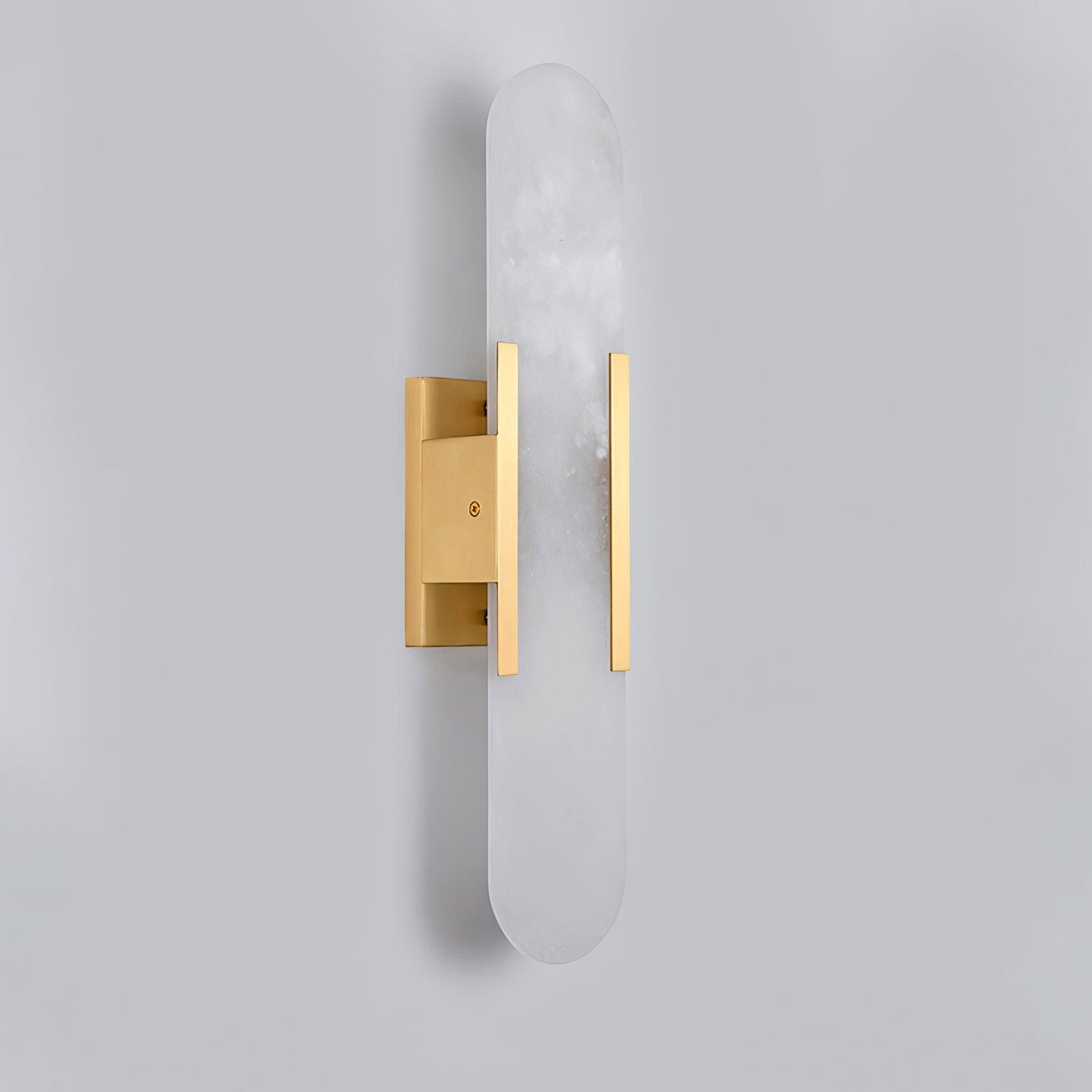Alabaster Wall Lamp Set | Hand-Crafted Brass Accents | 2 Lights