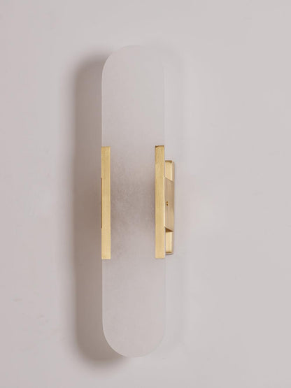 Alabaster Wall Lamp Set | Hand-Crafted Brass Accents | 2 Lights