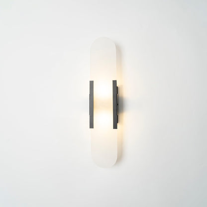 Alabaster Wall Lamp Set | Hand-Crafted Brass Accents | 2 Lights