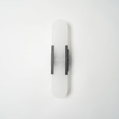 Alabaster Wall Lamp Set | Hand-Crafted Brass Accents | 2 Lights
