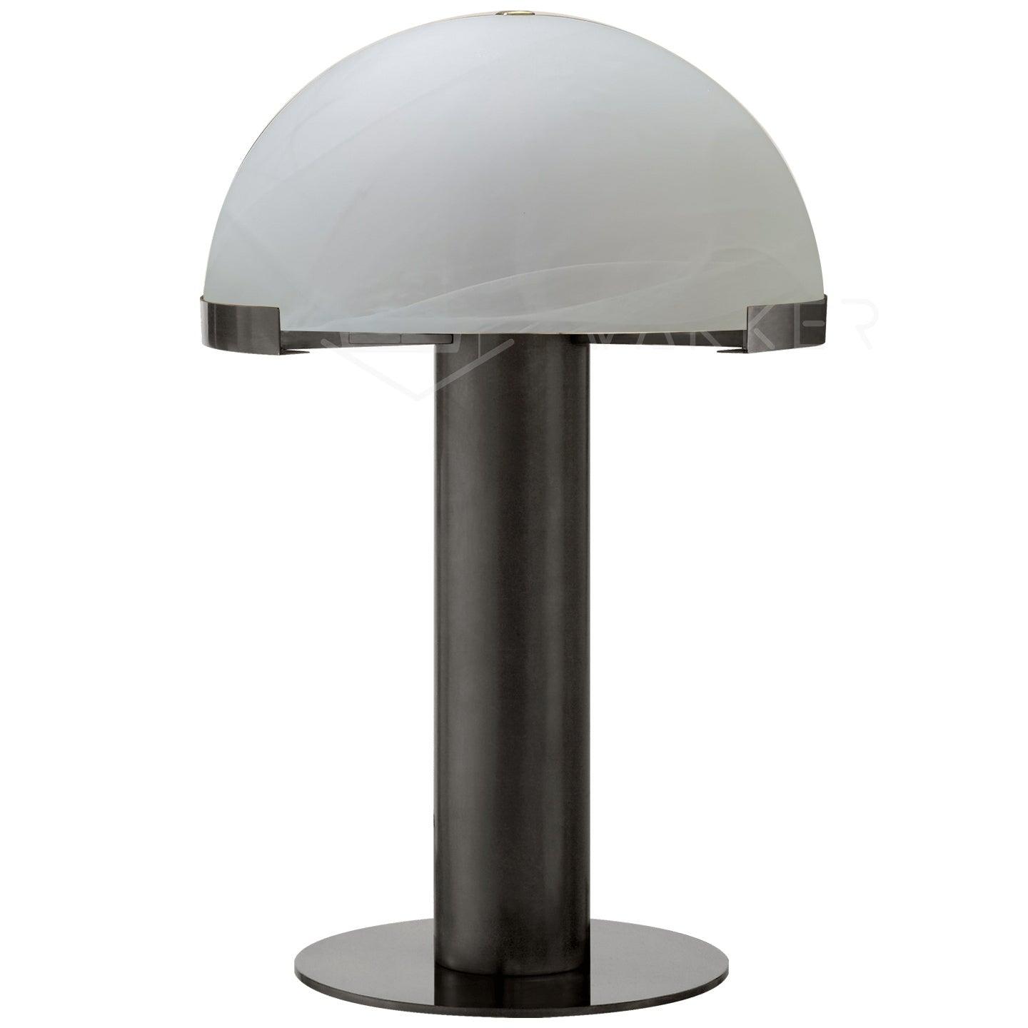 Alabaster Table Lamp | Organic Alabaster & Bronze | 30cm Diameter