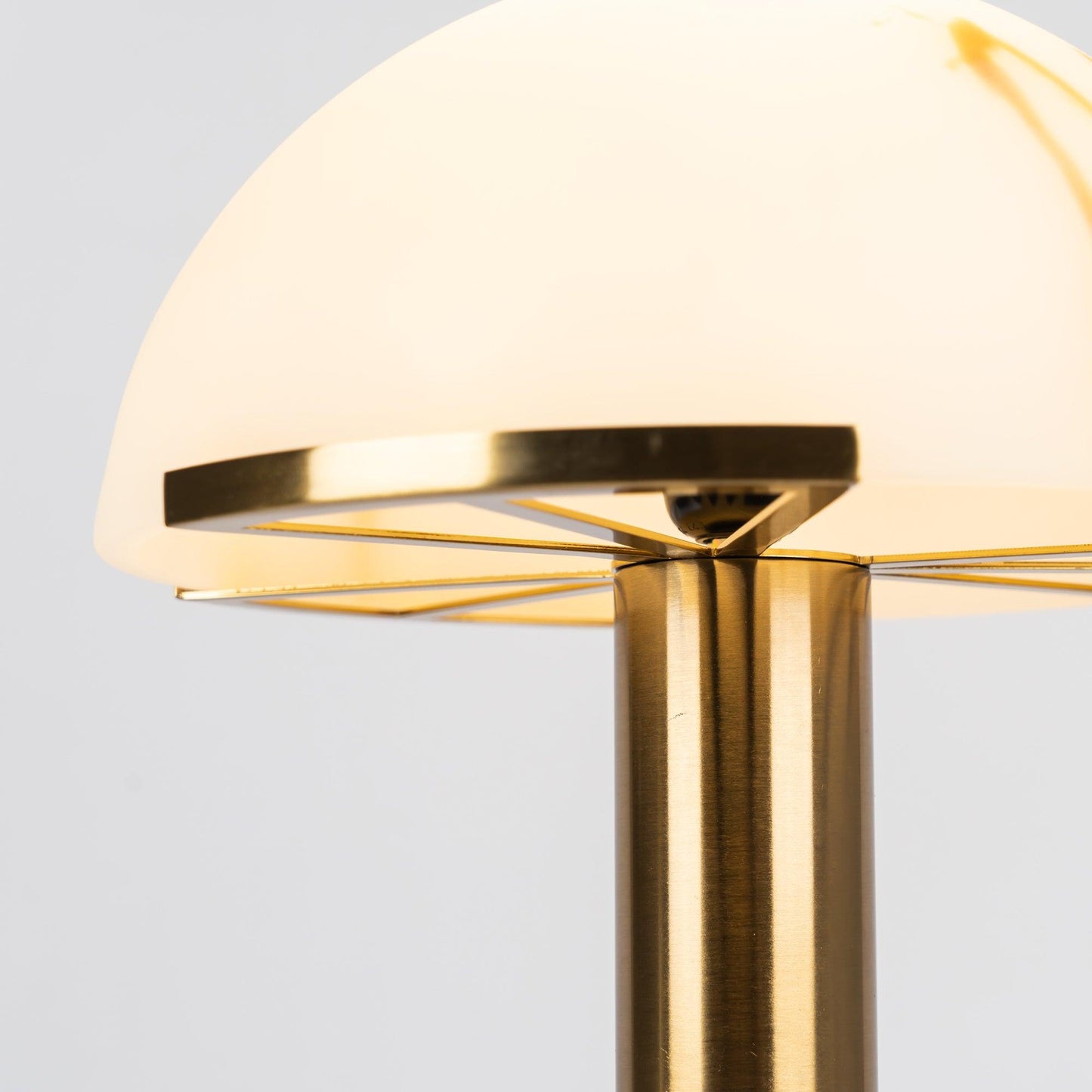 Alabaster Table Lamp | Organic Alabaster & Bronze | 30cm Diameter
