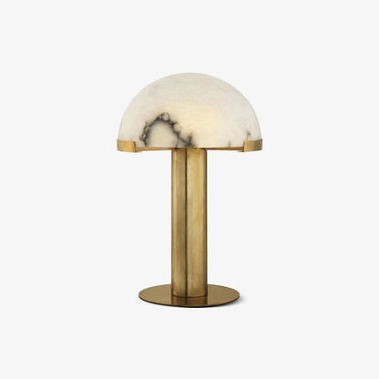 Alabaster Table Lamp | Organic Alabaster & Bronze | 30cm Diameter