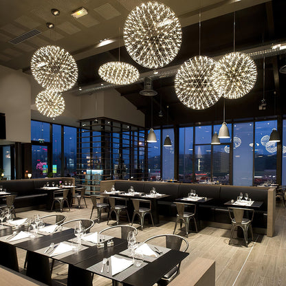 Menzel Firework Chandelier | Stainless Steel | Chrome Finish