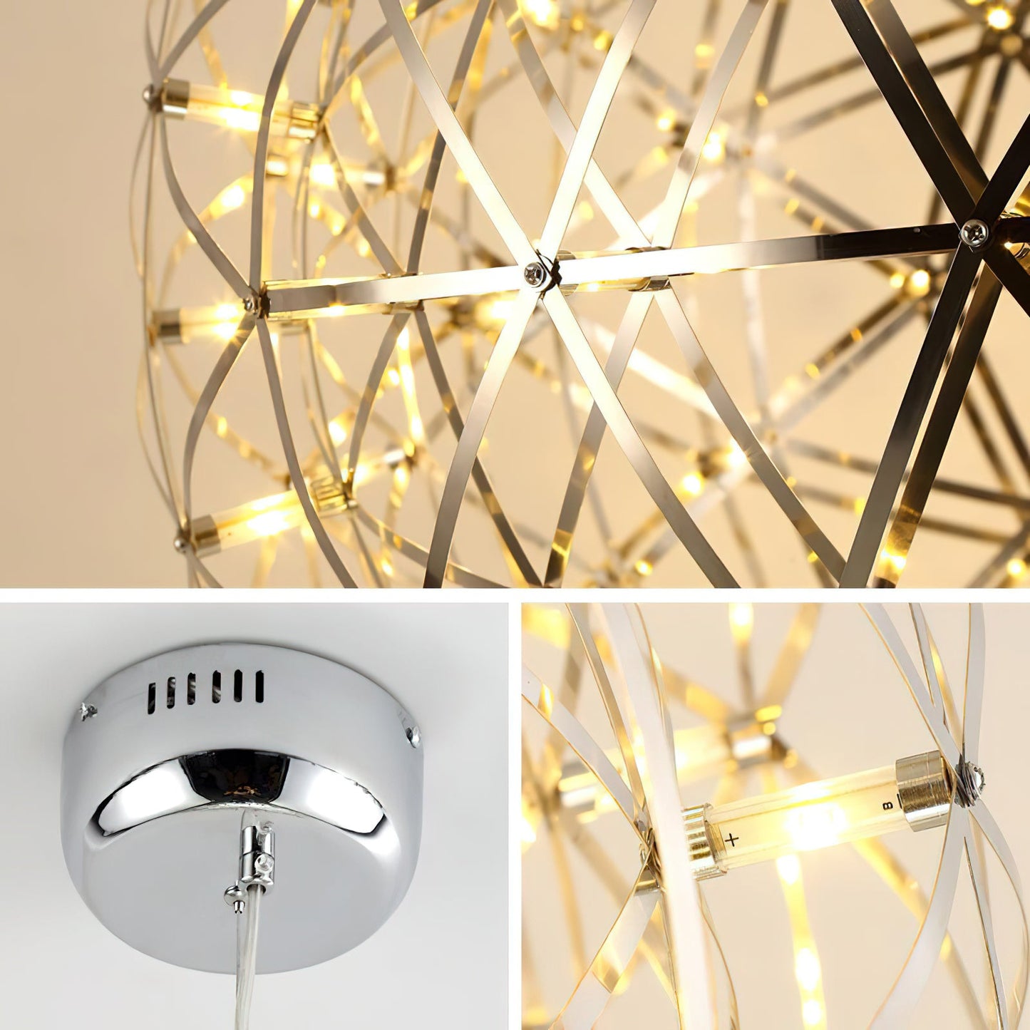 Menzel Firework Chandelier | Stainless Steel | Chrome Finish