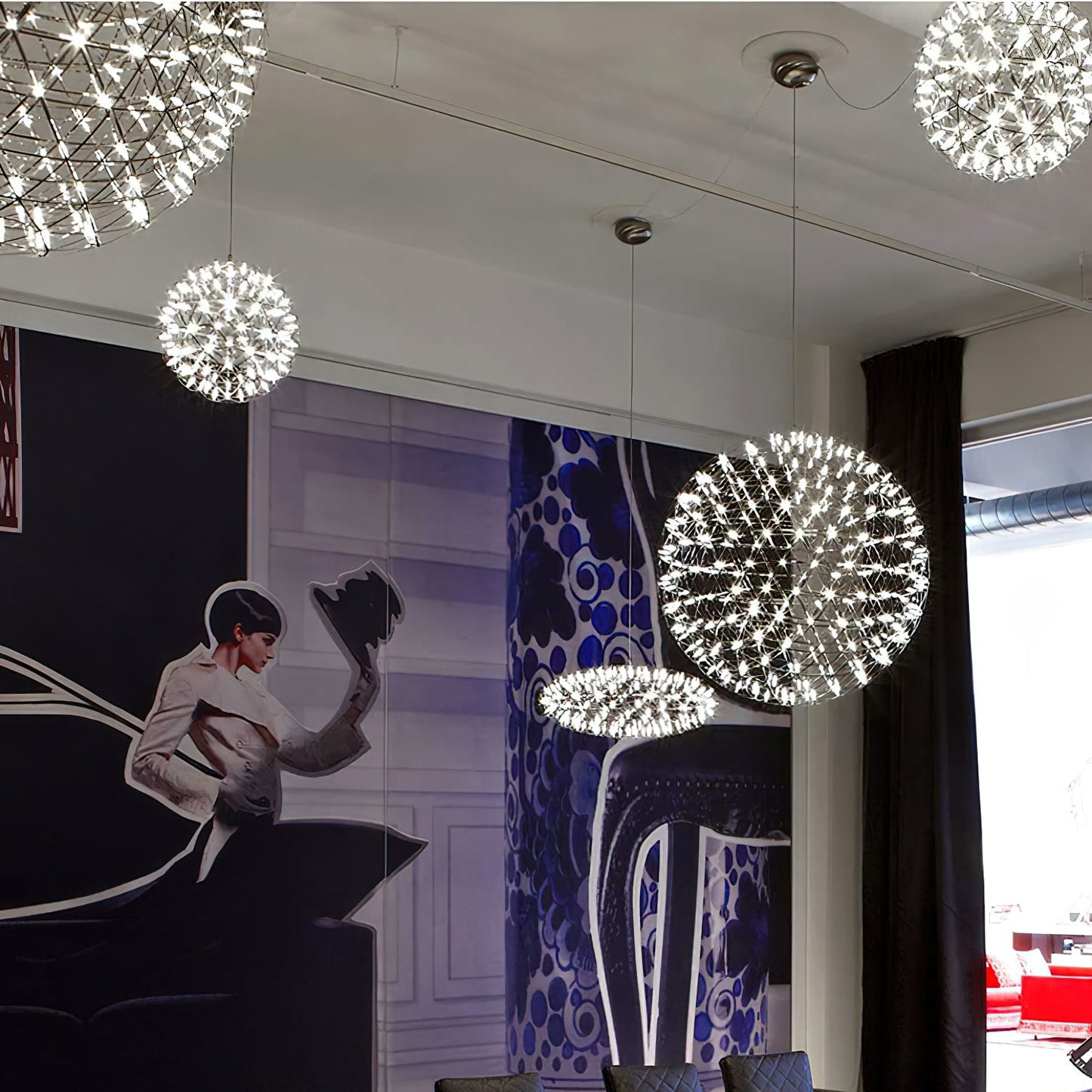 Menzel Firework Chandelier | Stainless Steel | Chrome Finish