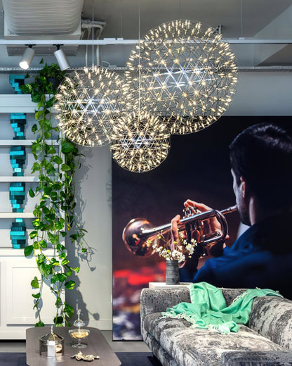 Menzel Firework Chandelier | Stainless Steel | Chrome Finish
