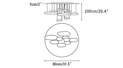 Mercury Ceiling Lamp | Aluminum | Bright Chrome
