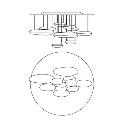 Mercury Ceiling Lamp | Aluminum | Bright Chrome