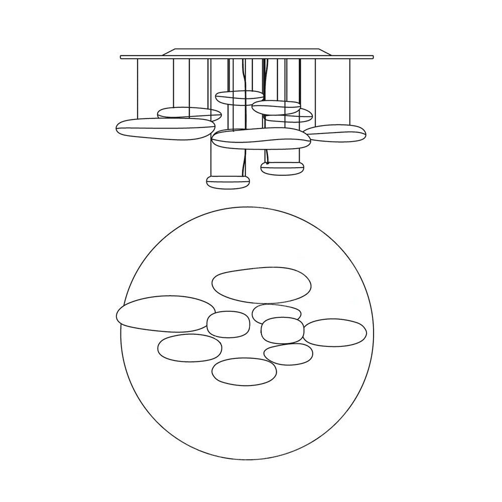 Mercury Ceiling Lamp | Aluminum | Bright Chrome