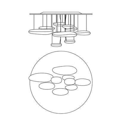 Mercury Ceiling Lamp | Aluminum | Bright Chrome