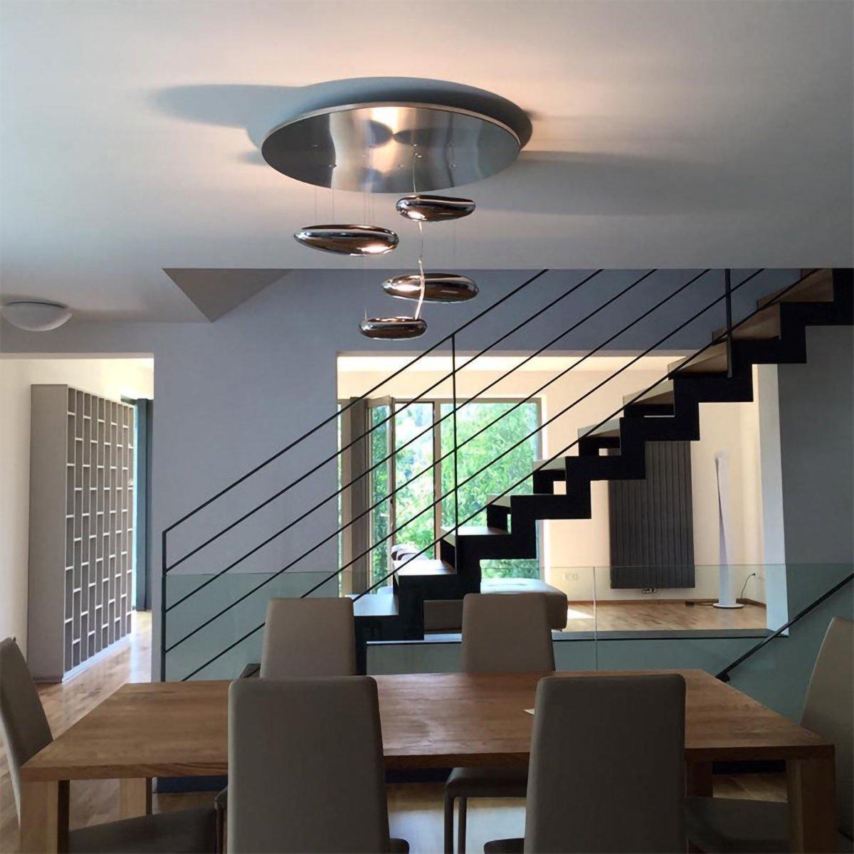 Mercury Ceiling Lamp | Aluminum | Bright Chrome