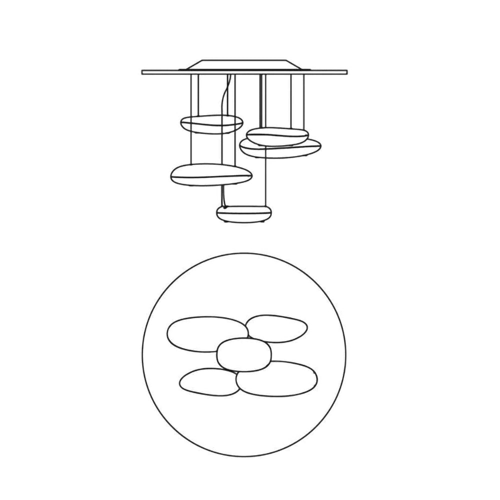 Mercury Ceiling Lamp | Aluminum | Bright Chrome