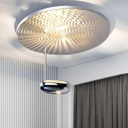 Mercury Ceiling Lamp | Chrome & Gold Finish | 60cm Diameter