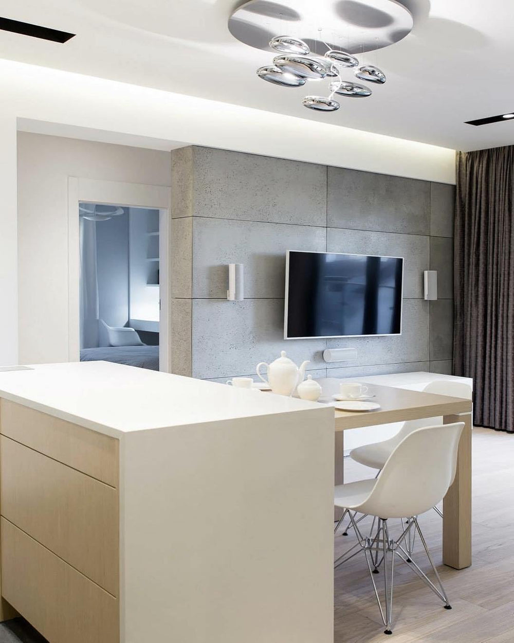 Mercury Ceiling Lamp | Aluminum | Bright Chrome