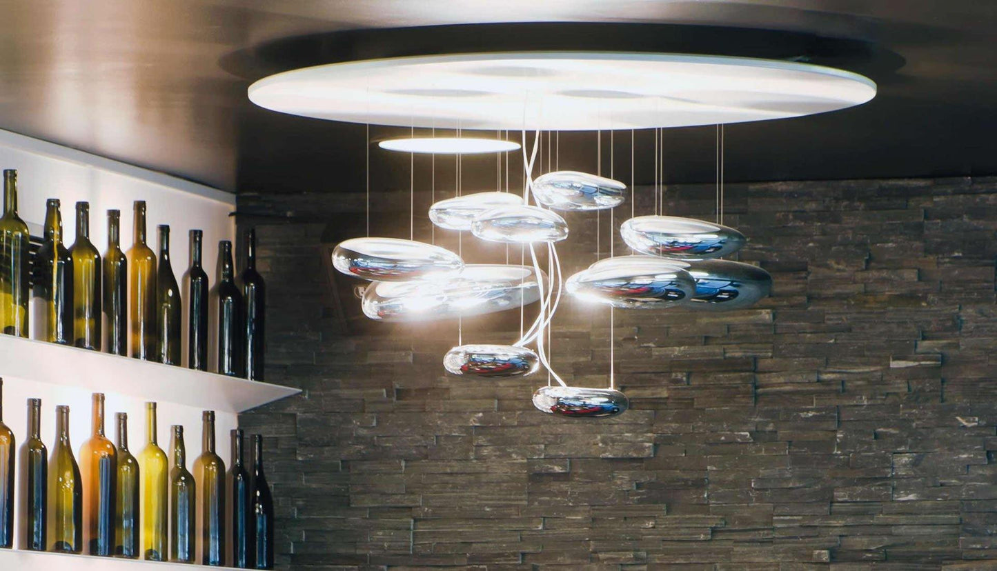 Mercury Ceiling Lamp | Aluminum | Bright Chrome