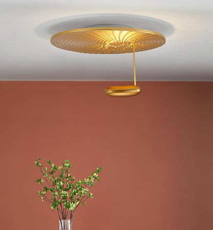 Mercury Ceiling Lamp | Chrome & Gold Finish | 60cm Diameter
