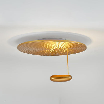 Mercury Ceiling Lamp | Chrome & Gold Finish | 60cm Diameter