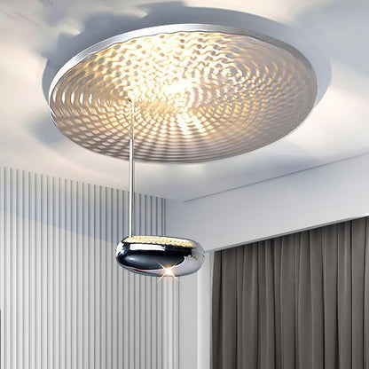 Mercury Ceiling Lamp | Chrome & Gold Finish | 60cm Diameter