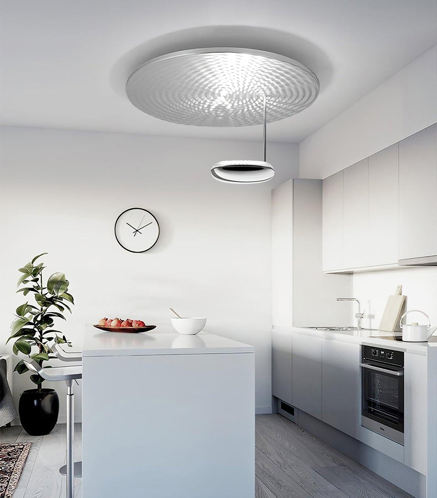 Mercury Ceiling Lamp | Chrome & Gold Finish | 60cm Diameter