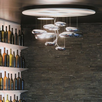 Mercury Ceiling Lamp | Aluminum | Bright Chrome