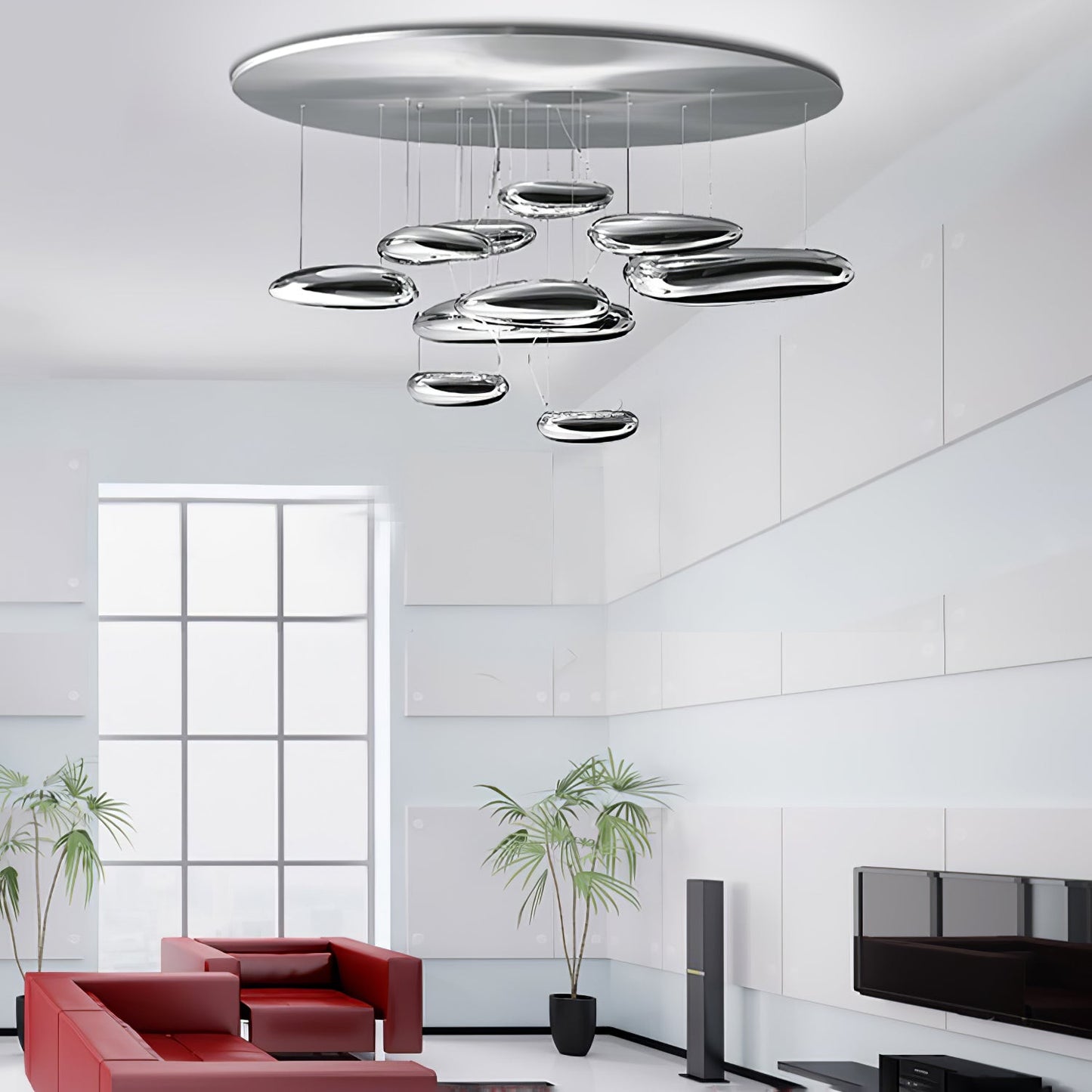 Mercury Ceiling Lamp | Aluminum | Bright Chrome