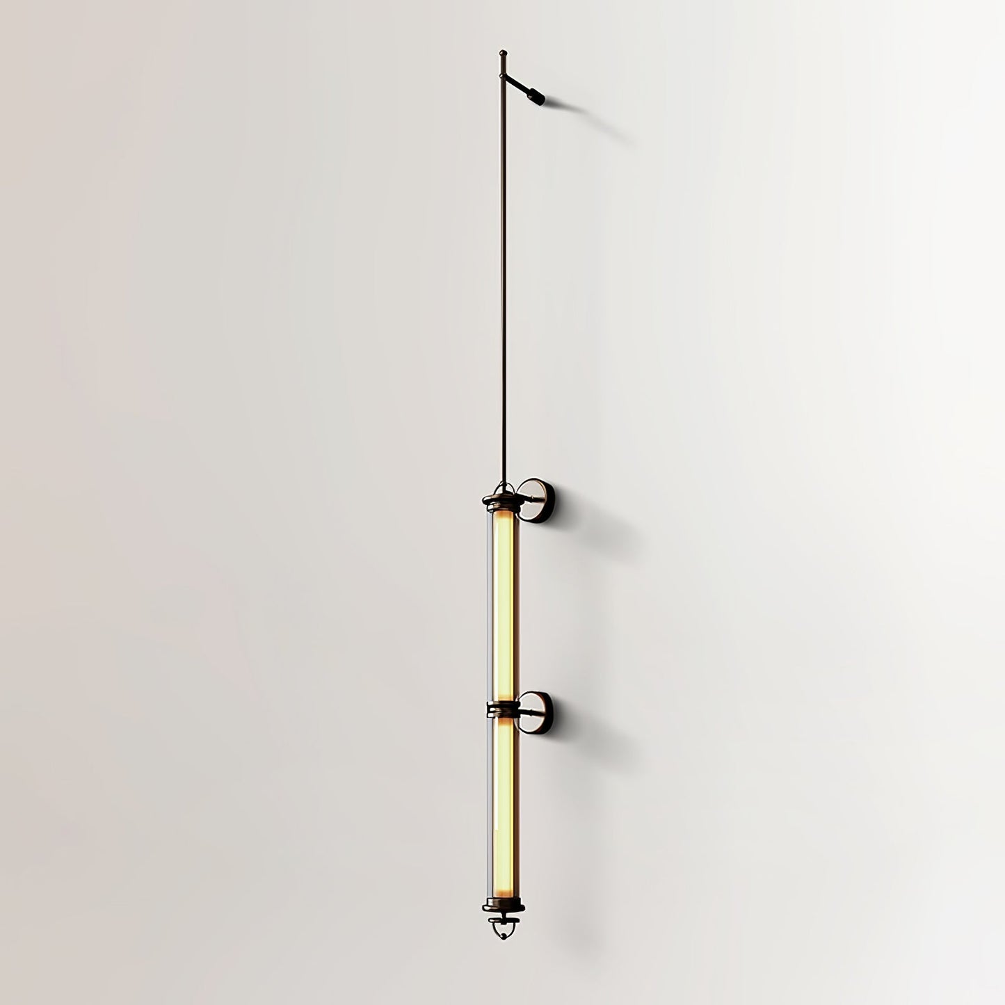 Meridian Vertical Wall Sconce | Glass & Bronze | 120cm