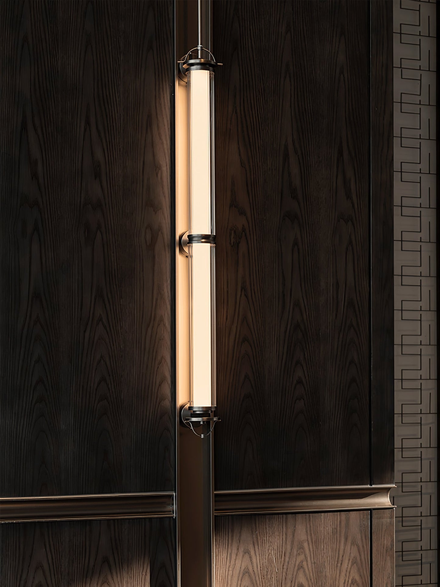 Meridian Vertical Wall Sconce | Glass & Bronze | 120cm